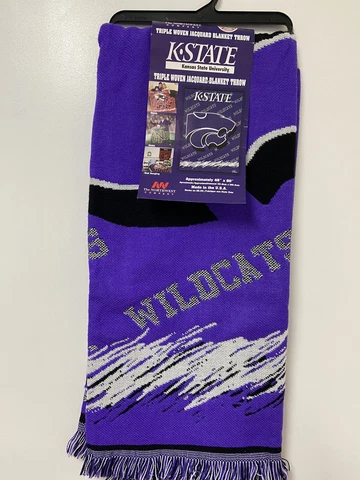 Kansas State Wildcats Northwest 48" X 60" Jacquard  Blanket Throw  C Cover