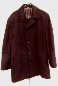 Giaccone in lana e cashmere blu scuro - Foto 1 di 4
