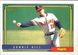 #731 Donnie Hill - California Angels - 1992 O-Pee-Chee Baseball