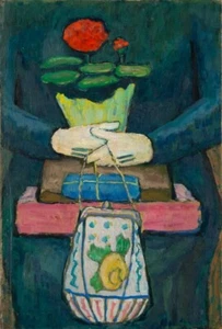 Still Life Red Gabriele Münter 1909 German Expressionist Art Print Flowers Vase - Picture 1 of 2