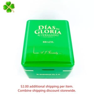 Dias De Gloria Robusto Brasile Scatola vuota per sigari in legno 6,75" x 5,25" x 4" - Foto 1 di 12