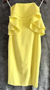 Vestido Bardot Revolve Band Fuera del Hombro Volantes Funda Mujer 6 Limón Gota - Imagen 1 de 9