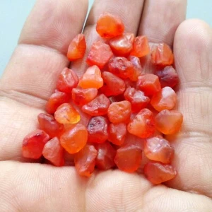 Lotto 36 pezzi pietre grezze corniola arancione 8-9 mm pietre preziose grezze naturali per gioielli - Foto 1 di 7