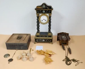 Posten alte antike Kuckucksuhr Portaluhr Wanduhr defekt Reuge Romance - Bild 1 von 24