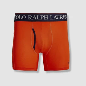 $24 Polo Ralph Lauren Men Orange 4D Flex Microfiber Tagless Boxer Briefs Size S - Picture 1 of 2
