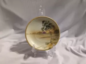 Early 1900s Te-Oh Nippon Scenic Replacement Saucer, Hand Painted - PRE-OWNED - Picture 1 of 12