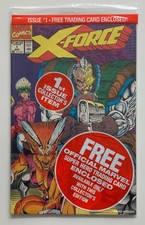 X-Force #1 with Cable trading card (Marvel 1991) NM still sealed condition.