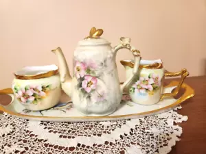 Limoges Hand Painted Tea Pot Set - Picture 1 of 9