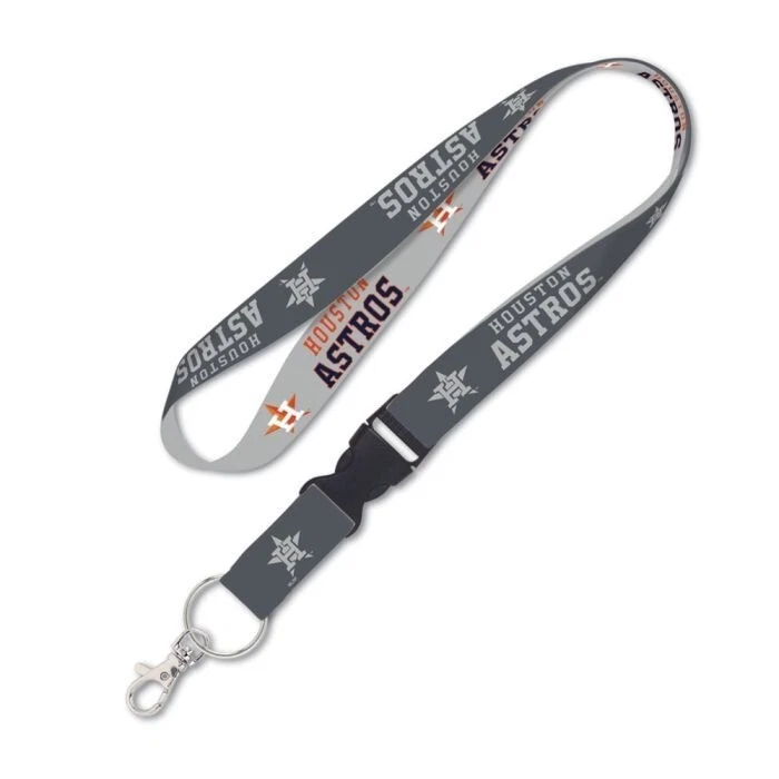 HOUSTON ASTROS CHARCOAL LANYARD DETACHABLE BUCKLE NEW WINCRAFT New with Tag - Image 1 of 1