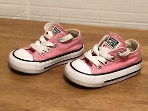 CONVERSE Chuck Taylor All Star Low Top Shoes Sneakers Baby Toddler Size 3 Pink
