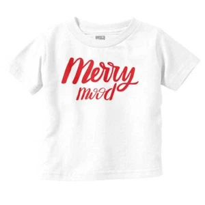 Xmas Tradition Classic Christmas Merry Mood Toddler Boy Girl Youth T Shirt Tee - Picture 1 of 6