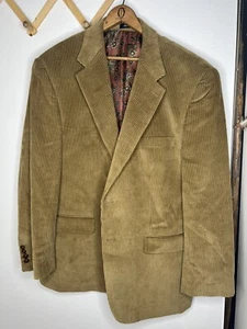 Polo Ralph Lauren Mens Caramel 44R Corduroy Blazer Jacket Sport Coat 100% Cotton - Picture 1 of 12