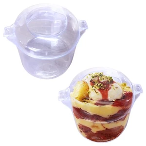 Mini ollas de postre desechable redondo transparente muestra perfecta de verrina 288 piezas - Imagen 1 de 4