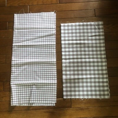 Medium / Small Gingham Gray White by Riley Blake Designs 2 Cuts Fabric Quilting - Image 1 of 4