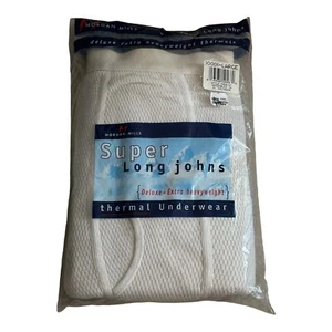 Vtg Morgan Mills Super Long Johns Thermal Pants 4XL Extra Heavyweight Underwear - Picture 1 of 2