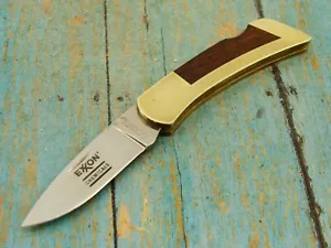 VINTAGE GERBER USA EXXON PREMIUM LOCKBACK SPORTSMAN 1 POCKET KNIFE KNIVES TOOLS - Picture 1 of 13