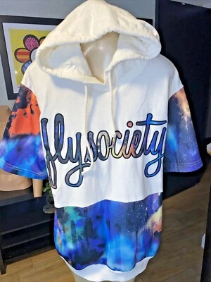 FLY SOCIETY Galaxy Sudadera con Capucha Manga Corta Sudadera con Capucha Pullover LG xb8 Foto 1 de 4