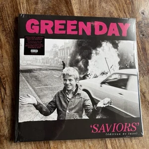 GREEN DAY - SAVIORS NEW CLEAR/PINK SPLATTER 2 VINYL LP /7 NEW TRACKS/POSTER/ZINE - Imagen 1 de 5