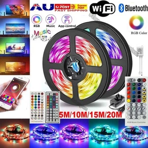 DC12V 5M 10M 30M 3528 RGB LED Strips Lights Smart WiFi Bluetooth APP Control Kit - Picture 1 of 15