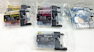 Brother Printer Ink Cartridges Yellow Cyan Black Magenta B-LC12Y-LC40Y-LC400Y... - Picture 1 of 5