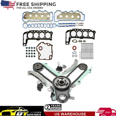 Full Gasket Set Head Bolts Timing Chain For Jeep Grand Cherokee Dodge 08-13 4.7L - Image 1 of 4