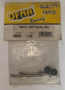 OFNA 40054 FRONT SHOCK SHAFT (2) w/PISTON NUTS & WASHER CR X-1 OFN40054 - Picture 1 of 3