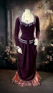 1880s Victorian Hollywood CRC Paramount Film Reception Gown/Dress Costume sz S/2 - Picture 1 of 11