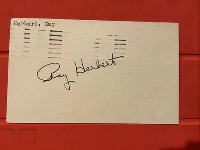 Ray Herbert🔥MLB Debut: 1950 Detroit Tigers 🔥🔥Autograph Postcard🔥🔥🔥 - Image 1 of 2