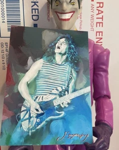 Tarjeta de arte limitada Eddie Van Halen #7 41/50 firmada por el artista Edward Vela - Imagen 1 de 2