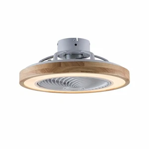 20" Modern Flush Mount Ceiling Fan Light LED Dimmable Chandelier Lamp W/ Remote - Picture 1 of 11
