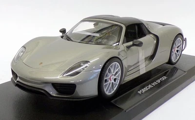 Welly 1/18 Scale Diecast 18051W - Porsche 918 Spyder Carbon Roof - Grey - Image 1 of 4