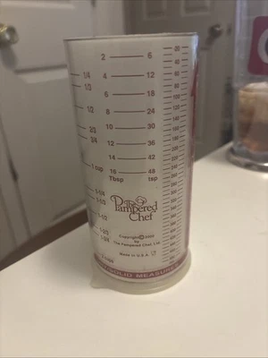 Pampered Chef Measure All 2 Cup Wet Dry Push Up Measuring Cup #2225 Vintage USA - Image 1 of 4