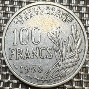 BELLE PIECE DE 100 FRANCS COCHET 1956 B (1328) DIFFICILE À TROUVER !!!!! - Imagen 1 de 2