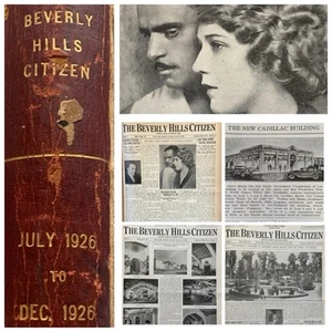 Raro Giornale IL CITTADINO DELLE COLLINE DI BEVERLY 1926 (17) Volumi Rilegati Storia 17x12” - Foto 1 di 23