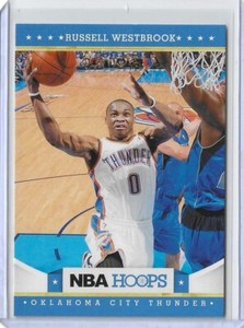 2012-13 Panini NBA Hoops Basketball Russell Westbrook Card #136 Thunder MVP