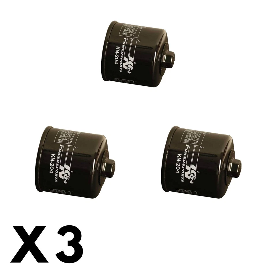 3 Pack K&N Oil Filter for Honda GL1800 Goldwing Tour 2018-2021 (KN204) - Image 1 of 1