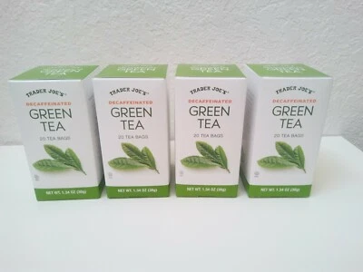 4 PACK Trader Joe's Decaffeinated Green Tea - Enjoy Hot or Iced - Image 1 of 4