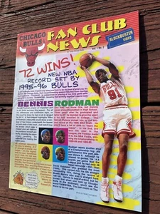1996 Chicago Bulls Fan Club Newsletter Dennis Rodman sehr selten - Bild 1 von 3