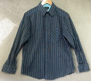 Claiborne Men's Modern fit Striped Button Down Long Sleeve Dress Shirt Size M - Picture 1 of 7