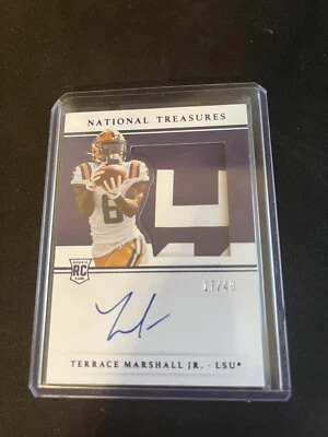 Terrace Marshall Jr.   17/49 National Treasures RC Rookie Card RPA - Image 1 of 2