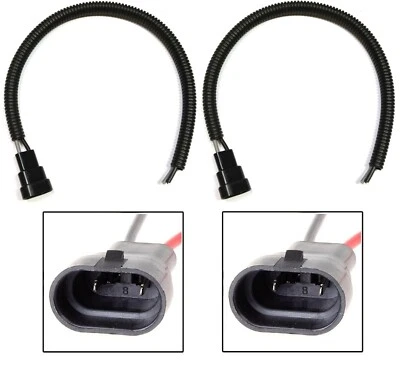Wire Pigtail Male Extension 9006 HB4 Two Harness Fog Light Connector Plug Bulb - Image 1 of 4