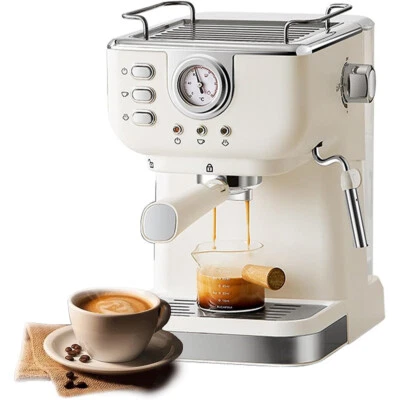 MARKENLOS Espresso Maschine Kaffeemaschine Milchaufschäumer Siebträger Cappuccinomaschine