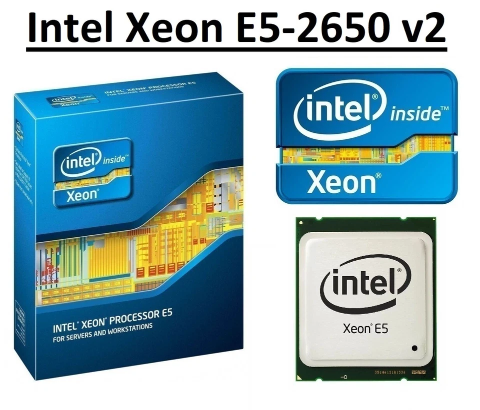 Intel Xeon E5-2650 v2 SR1A8 2.60 - 3.40GHz, 20MB, 8 Core, LGA2011, 95W CPU - Image 1 of 4