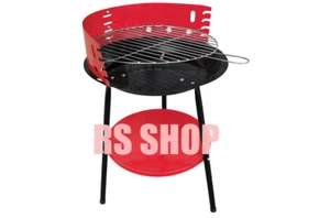 Parrilla ligera de carbón barbacoa jardín camping 14" cocina ajustable redonda - Imagen 1 de 3