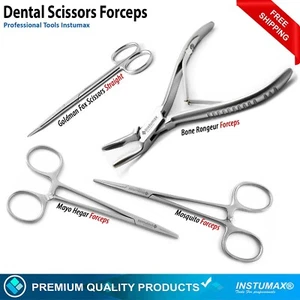 Pinzas dentales para mosquitos corte hueso Rongeur Mayo Hegar soporte para agujas tijeras de goma - Imagen 1 de 5