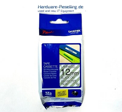 Brother P-Touch TZe-131 Label Tape Black On Transparent 12Mm X 8M New Ovp - image 1 of 2