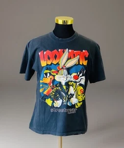 Vintage ACME Looney Tunes T-Shirt Size M Black Single Stitch Loonatic Streetwear - Bild 1 von 10