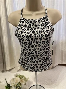 Catherine Malandrino Womens Tank Top Athletic SZ M Animal Print Cami - Picture 1 of 2