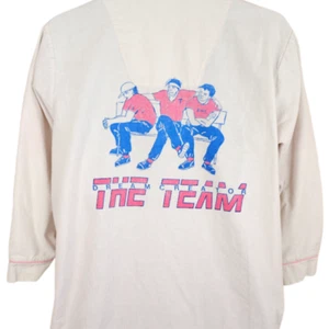 Vintage Esleep Pajamas Womens Size Medium Pink 80s 90s Sleep Shirt Striped - Picture 1 of 11