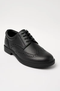 Sirri Niños Derby Zapatos de Vestir Punta de Ala Brogue Con Cordones Boda Baile de graduación Calzado Formal - Imagen 1 de 4